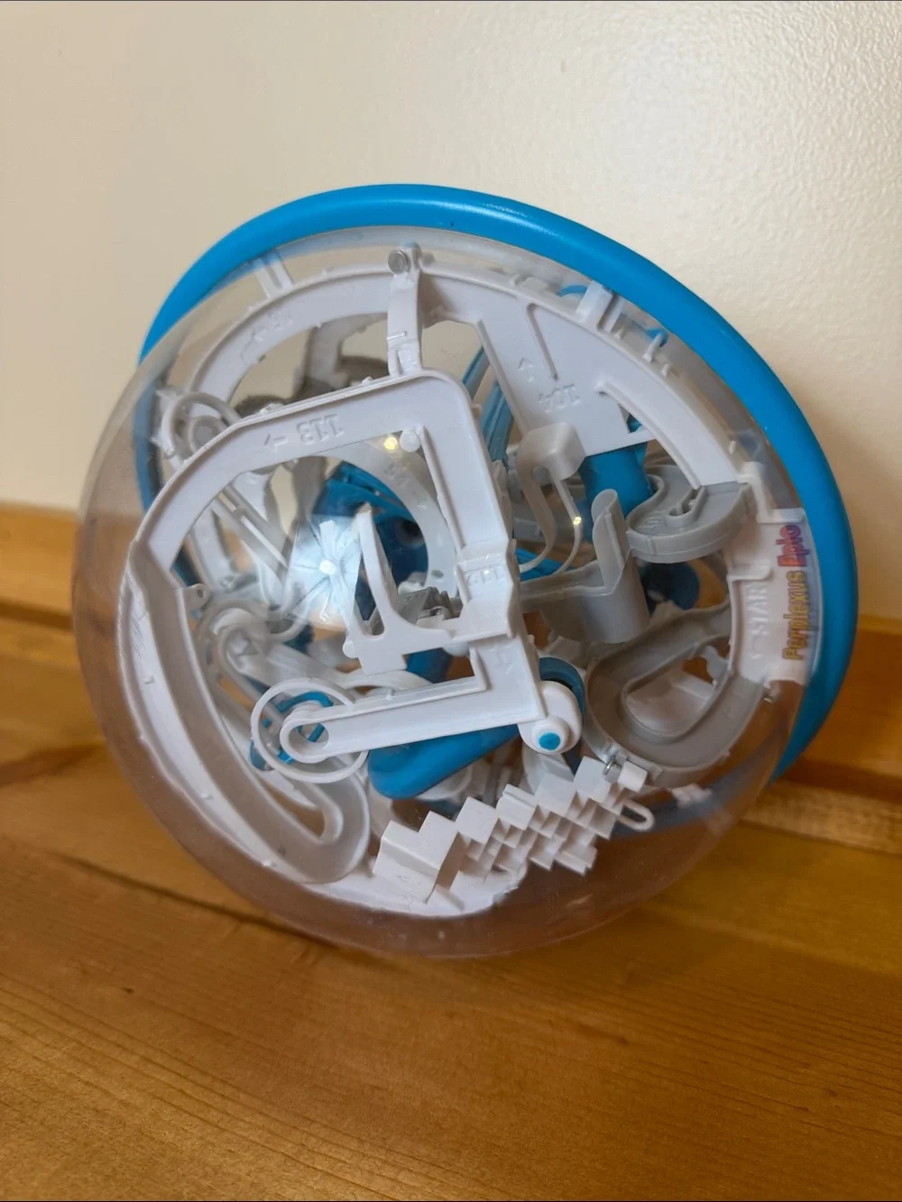 Perplexus Epic | 3D Maze Puzzle Sphere Toy in Blue and White